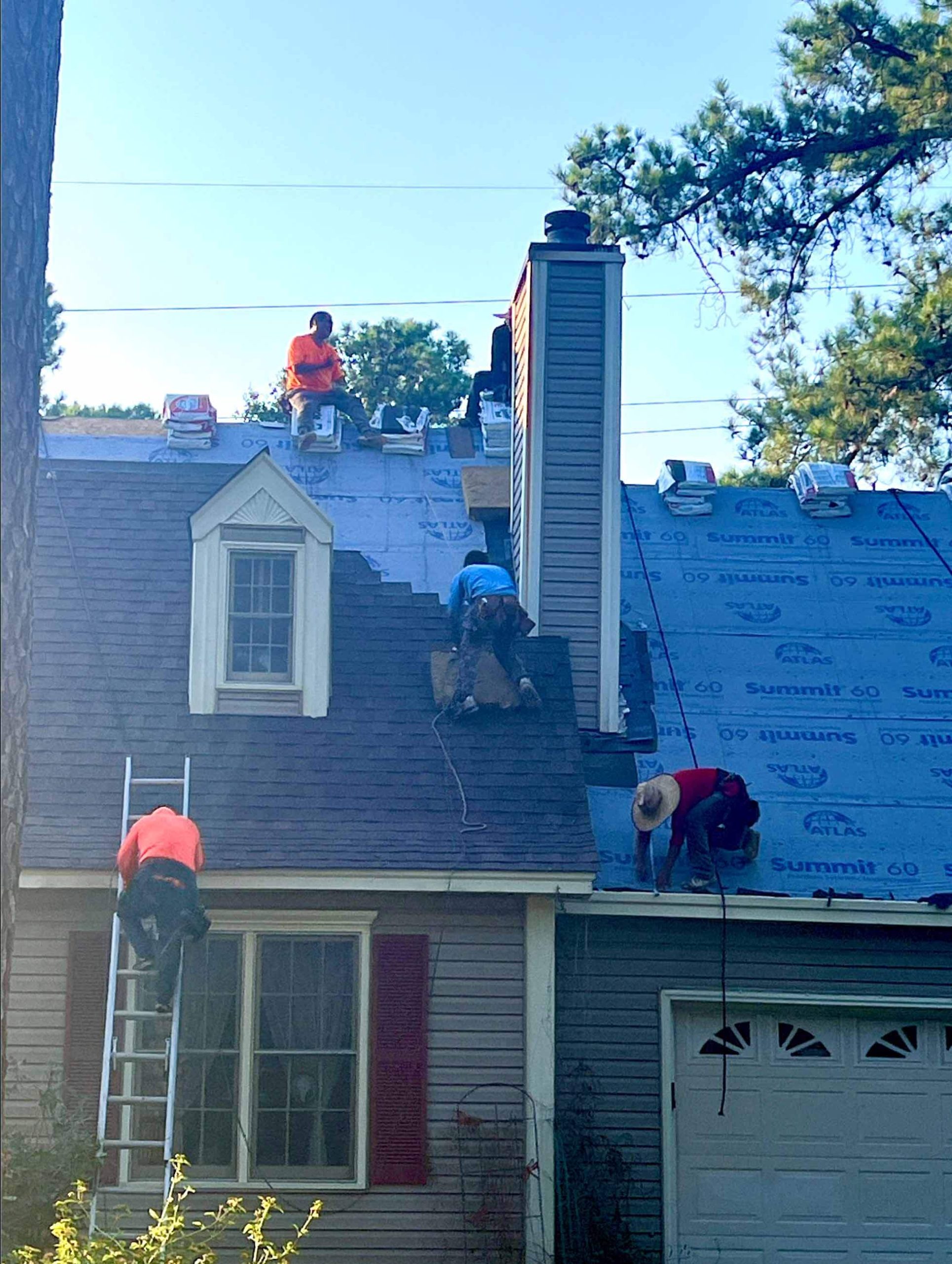 Cola City Roofing crew installing a new roof in Columbia, SC